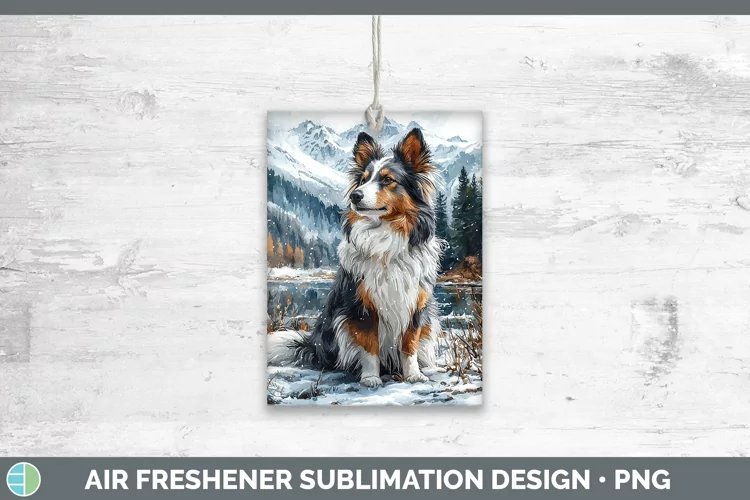 Winter Dogs Shetland Sheepdog Air Freshener Sublimation Car
