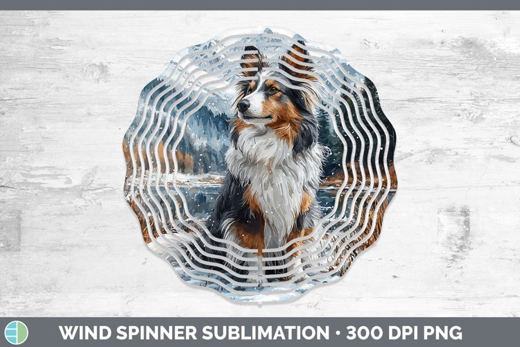 GorgeousWinter Dogs Wind Spinner design.