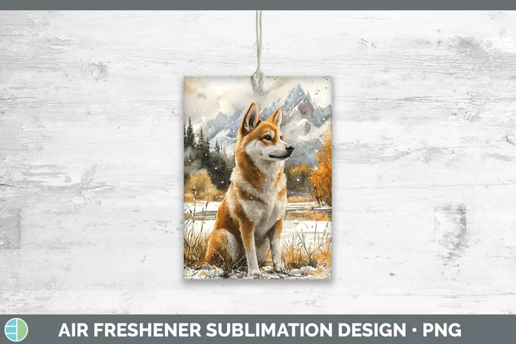 Winter Dogs Shiba Inu Air Freshener Sublimation Car Freshene
