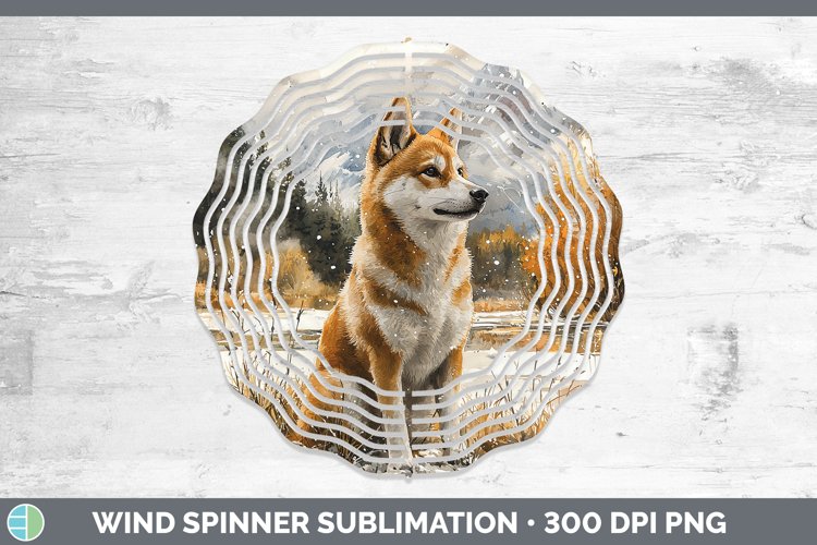 GorgeousWinter Dogs Wind Spinner design.
