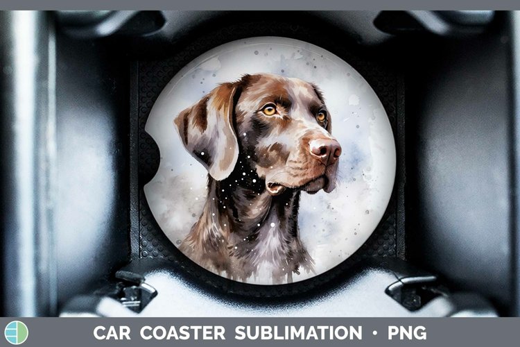 GorgeousWinter Dogs Car Coaster design.