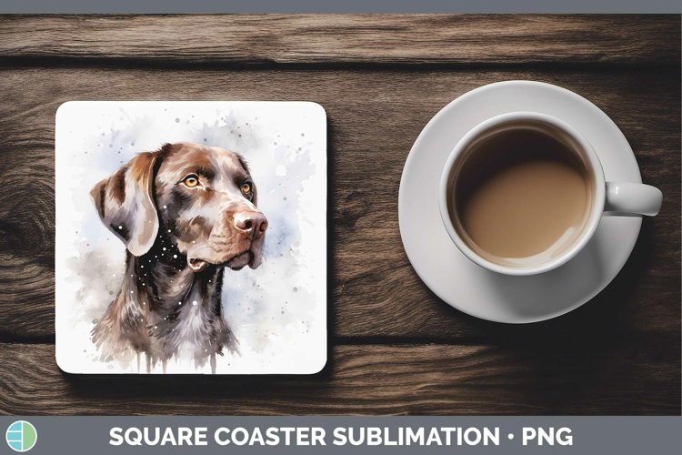 GorgeousWinter Dogs Square Coaster design.