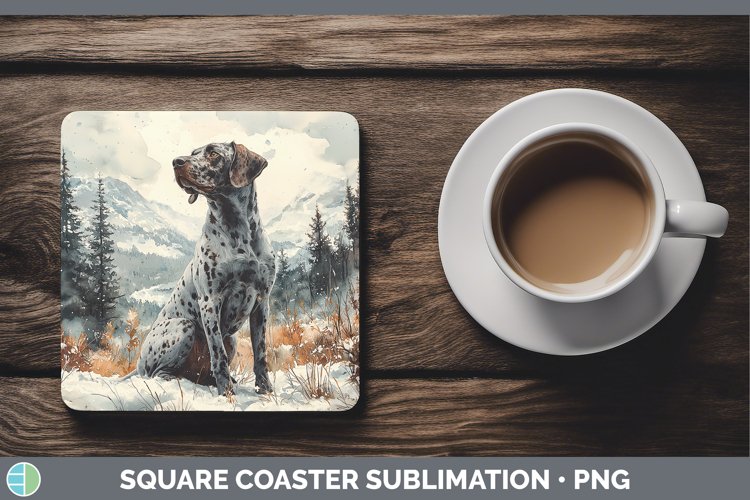 GorgeousWinter Dogs Square Coaster design.