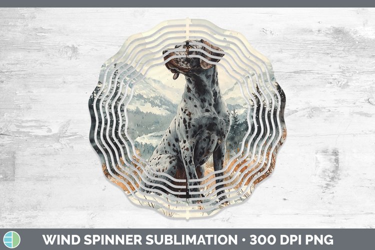 GorgeousWinter Dogs Wind Spinner design.