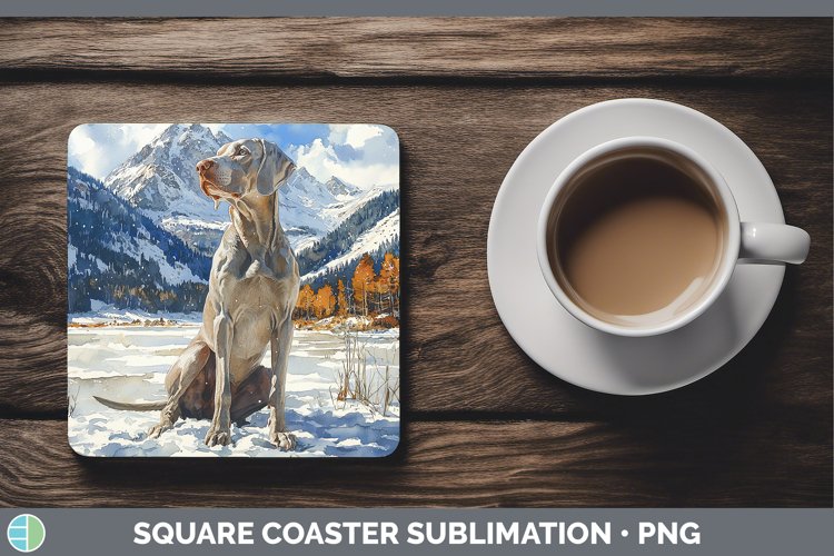 GorgeousWinter Dogs Square Coaster design.