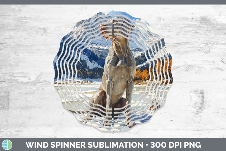GorgeousWinter Dogs Wind Spinner design.