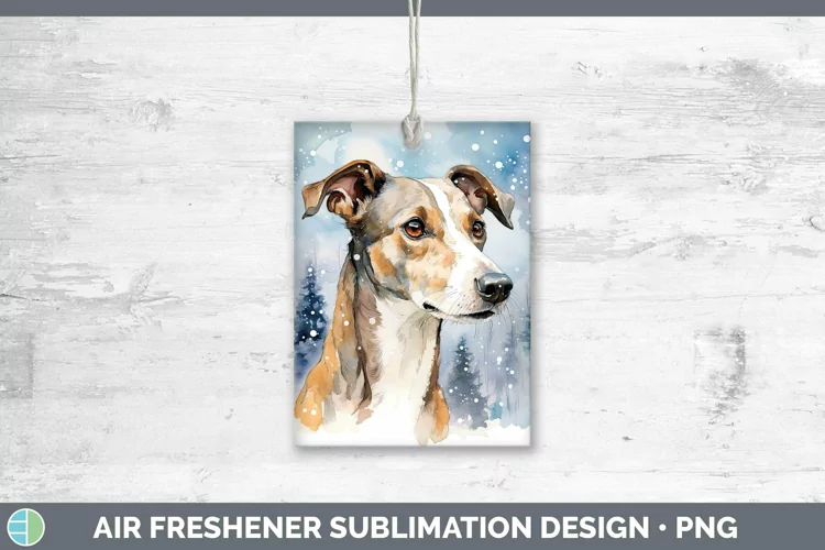Winter Dogs Whippet Air Freshener Sublimation Car Freshener