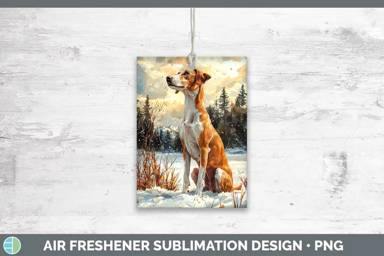 Winter Dogs Whippet Air Freshener Sublimation Car Freshener