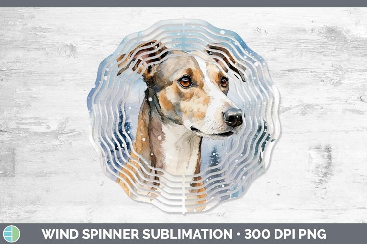 GorgeousWinter Dogs Wind Spinner design.