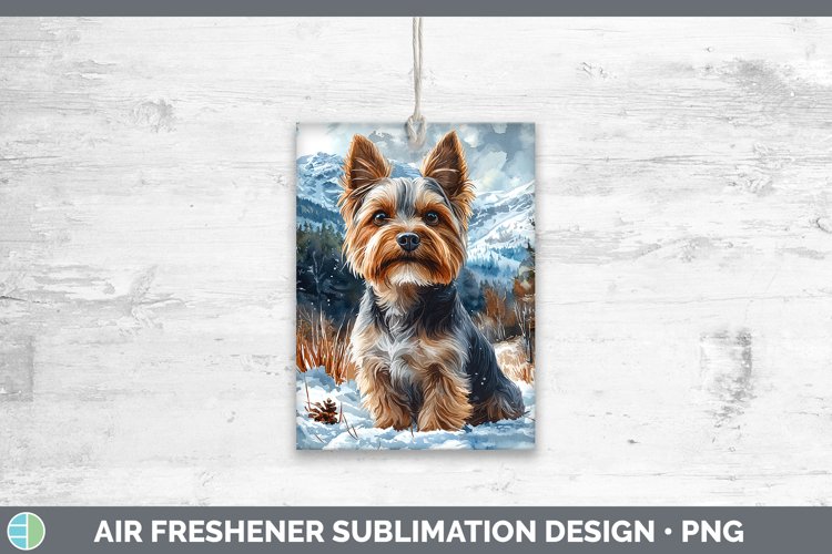 Winter Dogs Yorkshire Terrier Air Freshener Sublimation Car