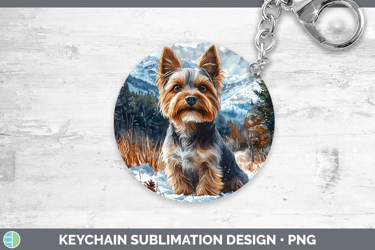 GorgeousWinter Dogs Keychain design.