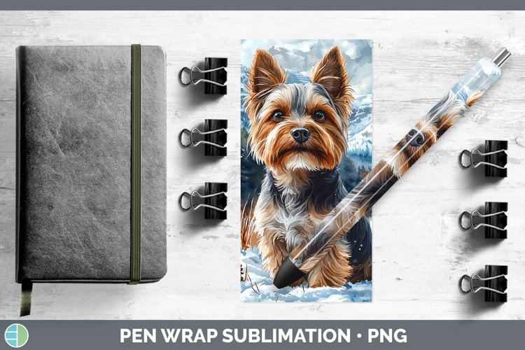 GorgeousWinter Dogs Pen Wrap design.