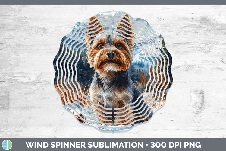 GorgeousWinter Dogs Wind Spinner design.