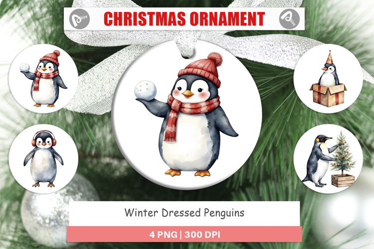 Ornament Winter Penguins