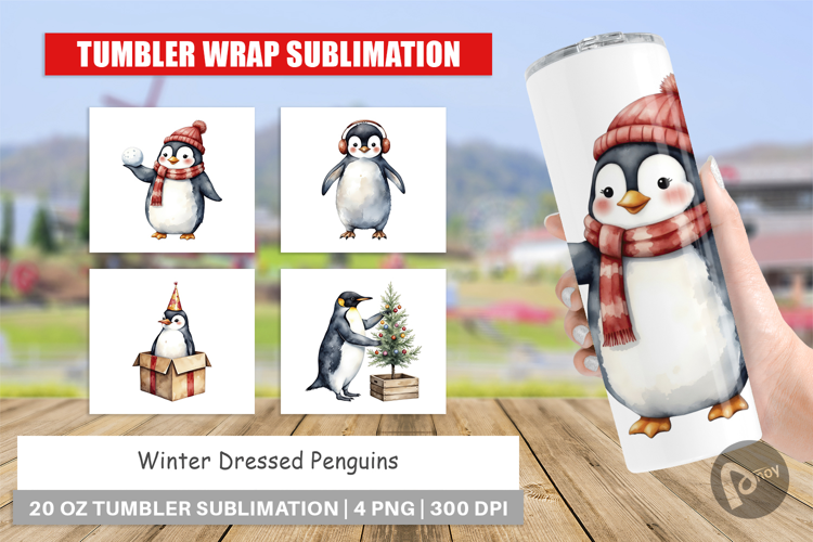 Tumbler Winter Penguins