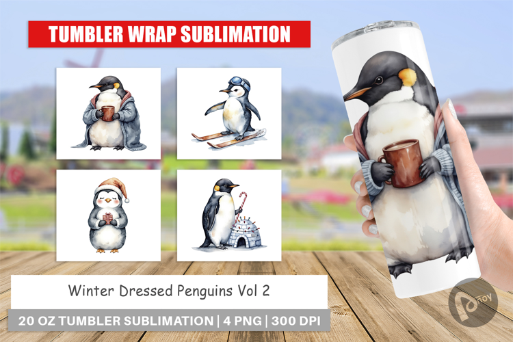 Tumbler Winter Penguins