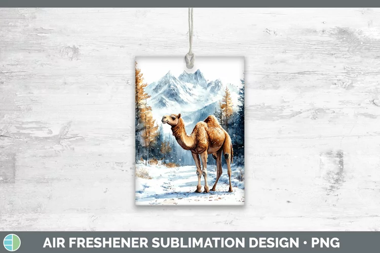Winter Exotic Animals Camel Air Freshener Sublimation Car Fr