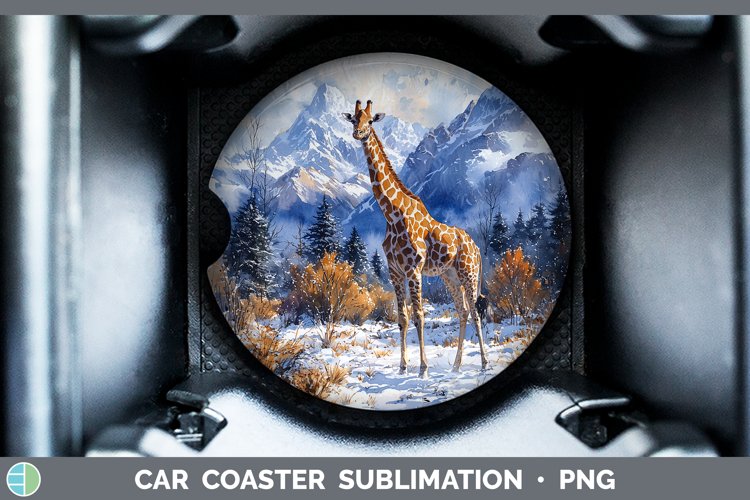GorgeousWinter Exotic Animals Car Coaster design.