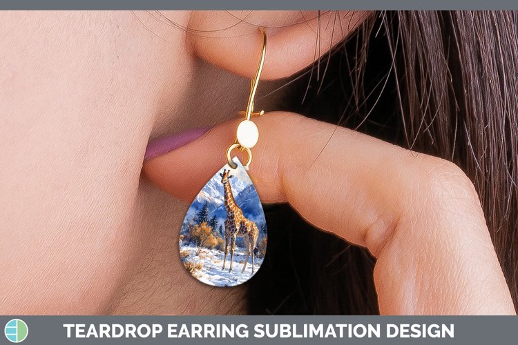 GorgeousWinter Exotic Animals Teardrop Earrings design.