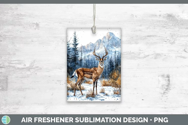 Winter Exotic Animals Impala Air Freshener Sublimation Car F