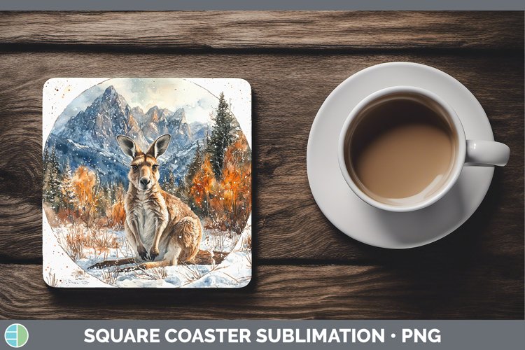 GorgeousWinter Exotic Animals Square Coaster design.