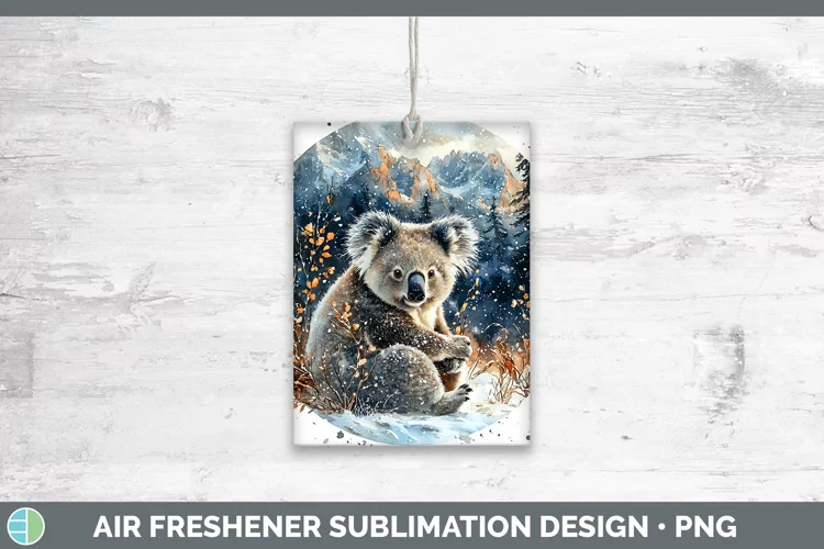 Winter Exotic Animals Koala Air Freshener Sublimation Car Fr