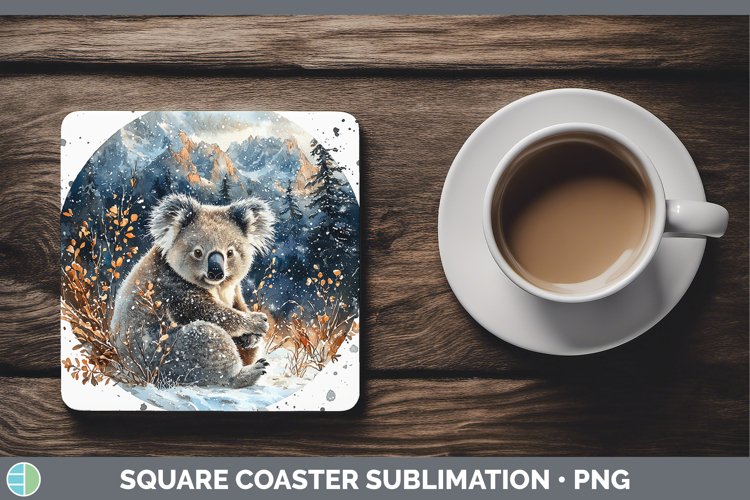 GorgeousWinter Exotic Animals Square Coaster design.