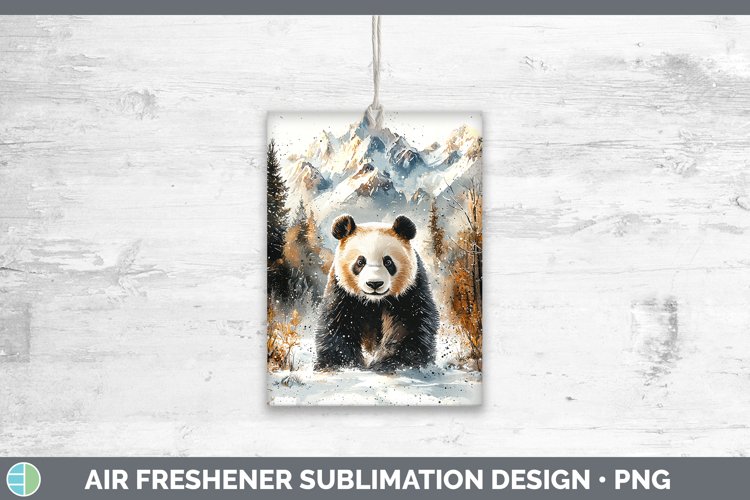 Winter Exotic Animals Panda Bear Air Freshener Sublimation C