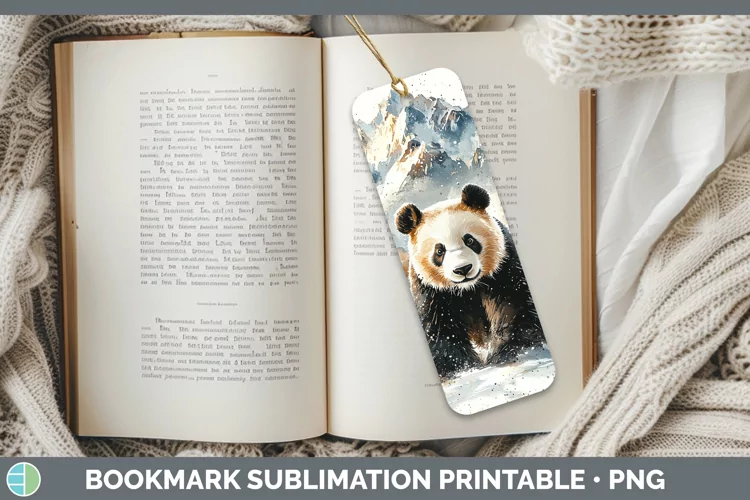 Winter Exotic Animals Panda Bear Bookmark Sublimation Printa