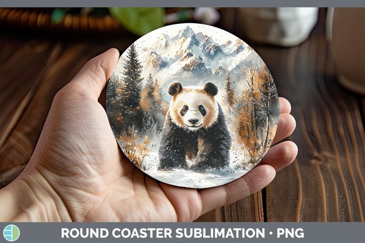 GorgeousWinter Exotic Animals Round Coaster design.