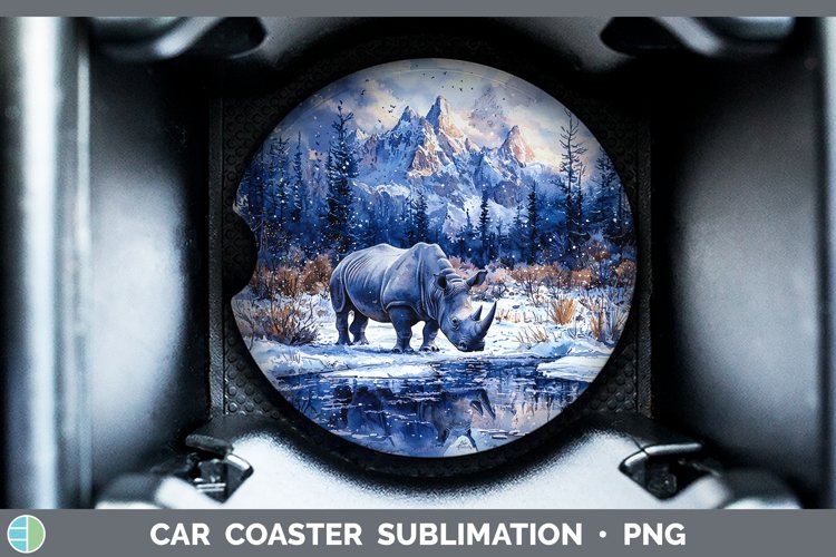 GorgeousWinter Exotic Animals Car Coaster design.