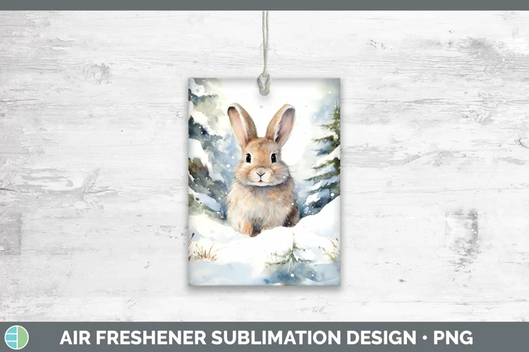 Winter Farm Animals Bunny Air Freshener Sublimation Car Fres