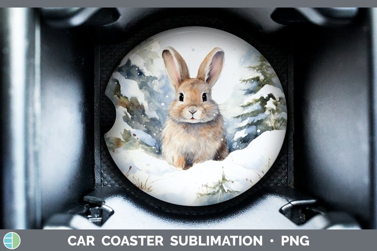 GorgeousWinter Farm Animals Car Coaster design.