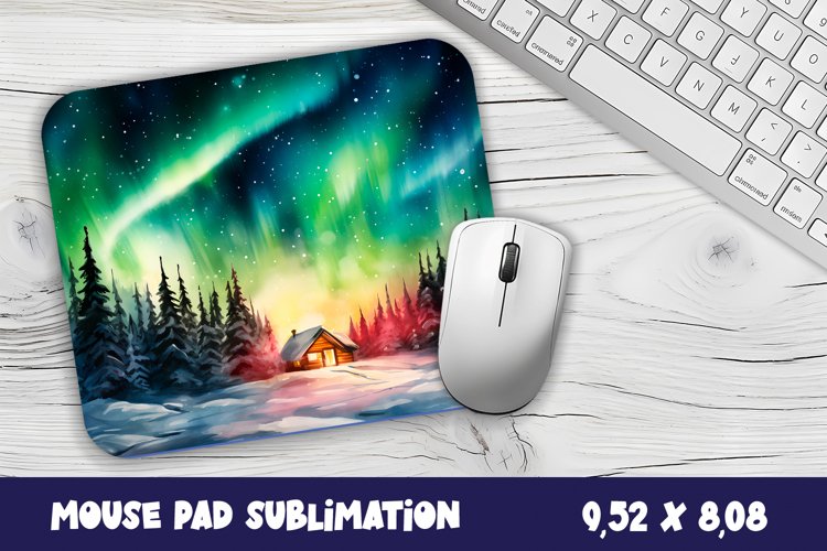 Winter Forest Mouse Pad Sublimation Design | Winter Mouse