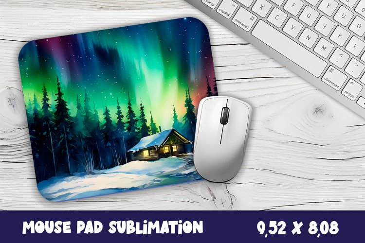 Winter Forest Mouse Pad Sublimation Design | Winter Mouse
