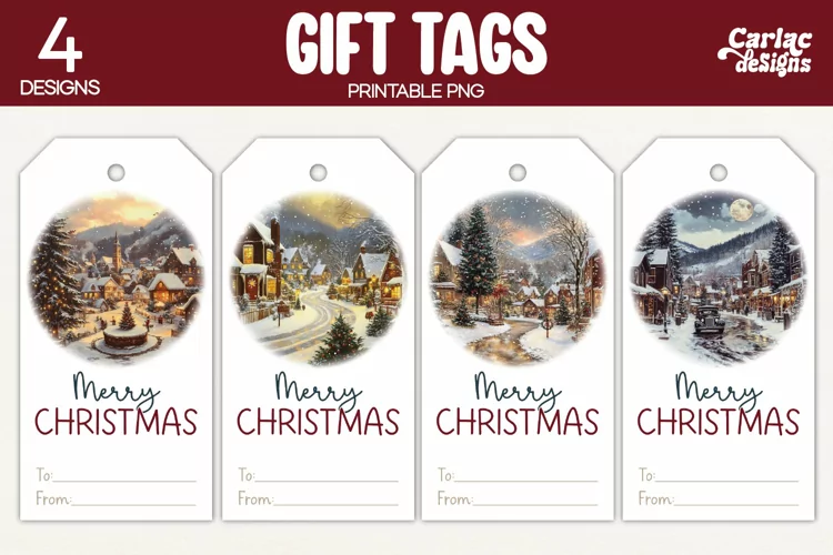 Christmas Gift Tags, Merry Christmas Printable Tags