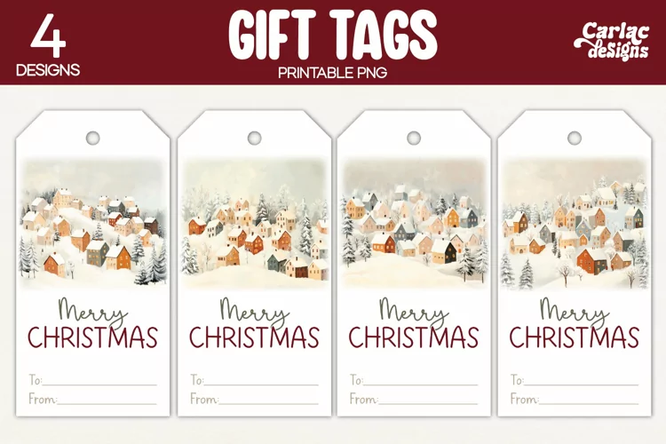 Christmas Gift Tags, Merry Christmas Printable Tags
