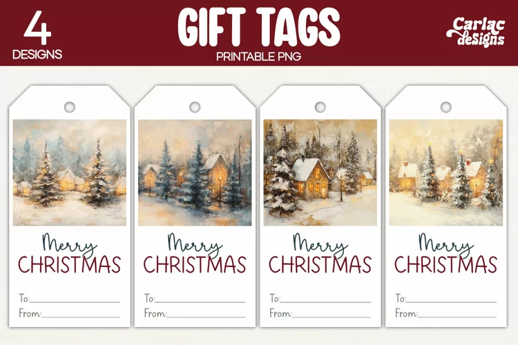 Christmas Gift Tags, Merry Christmas Printable Tags