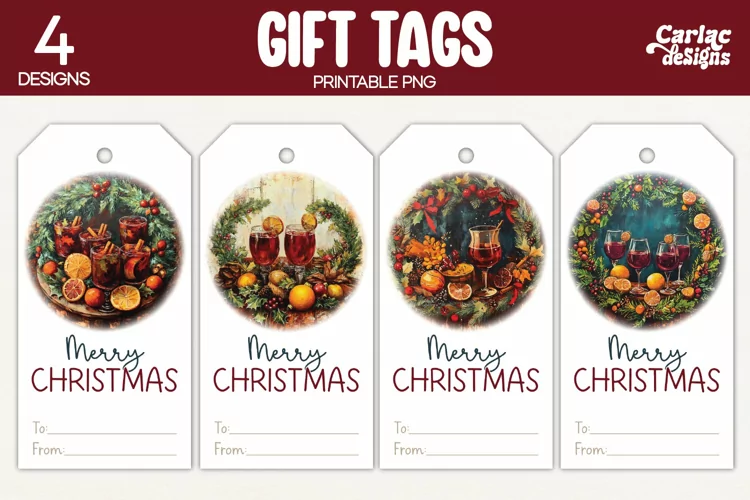 Christmas Gift Tags, Merry Christmas Printable Tags