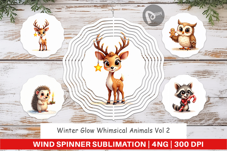 Winter Glow Whimsical Wind Spinner