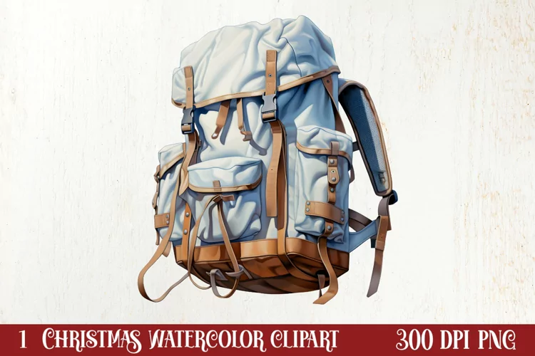Winter Hiking Clipart Sublimation, Christmas PNG