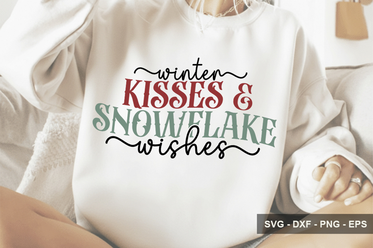 Winter Kisses And Snowflake Wishes - Christmas Design