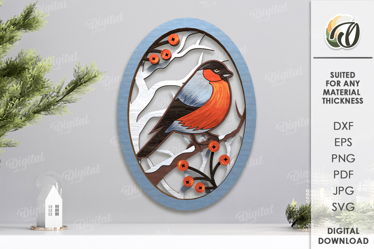 Winter Layered Decor Laser Cut. Wall decor SVG