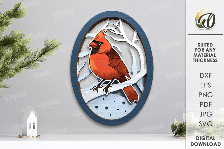 Winter Layered Decor Laser Cut. Wall decor SVG