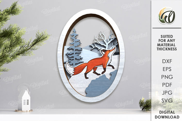 Winter Layered Decor Laser Cut. Wall decor SVG