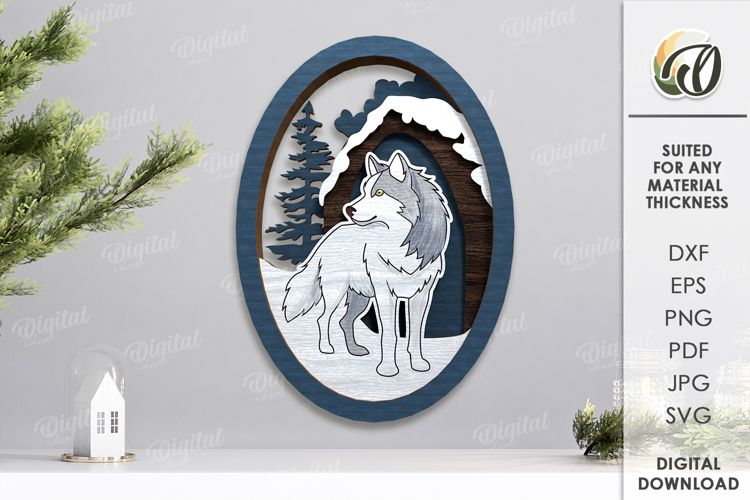 Winter Layered Decor Laser Cut. Wall decor SVG