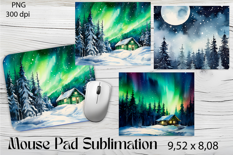 Christmas mouse pad winter / forest sublimation