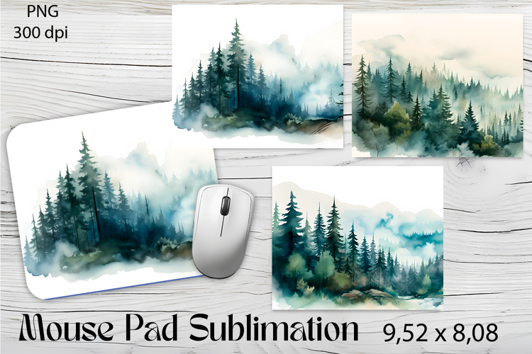 Christmas mouse pad winter / forest sublimation