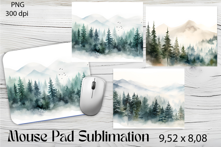 Christmas mouse pad winter / forest sublimation