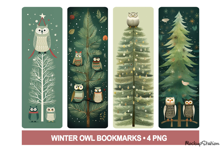 Owl Bookmarks PNG Printable | Woodland Scrapbooking Design